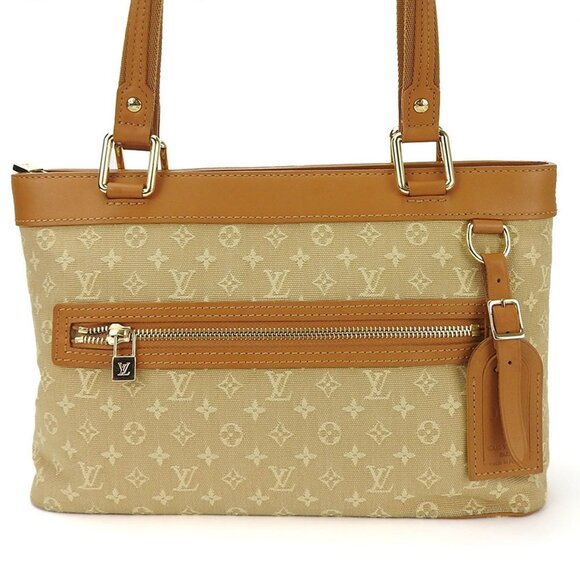 LOUIS VUITTON Beige Monogram Leather Tote Bag - Picture 1 of 9